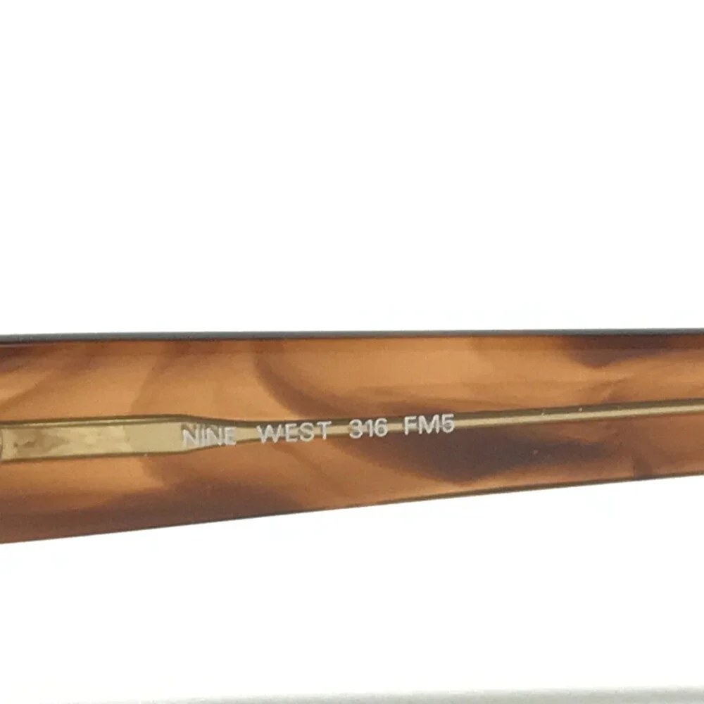 Nine West Petite Eyeglasses Frames 316 FM5 Brown Rectangular Half Rim 49-16-140